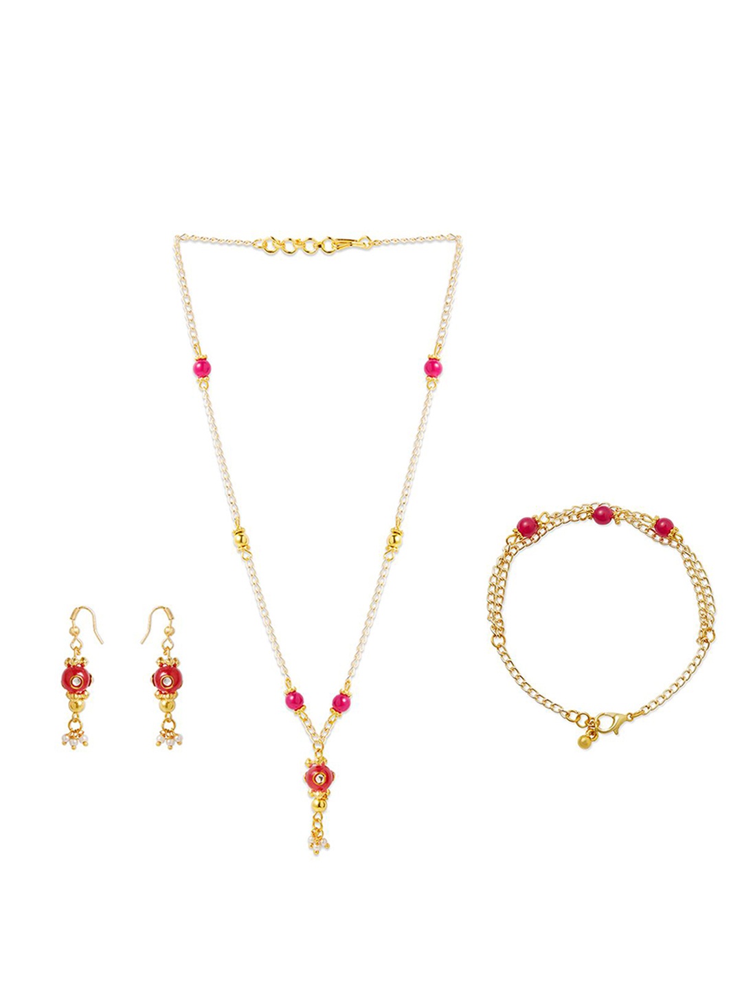 

RIBBON CANDY Beaded Jewellery Set, Gold