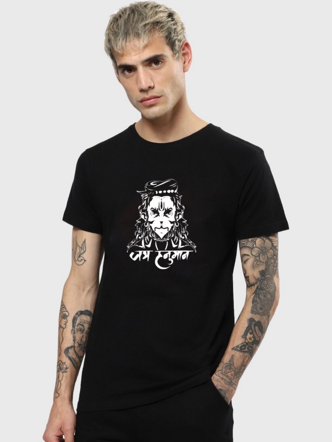 

Sterio Pace Men Graphic Printed Round Neck Cotton Relaxed Fit T-shirt, Black