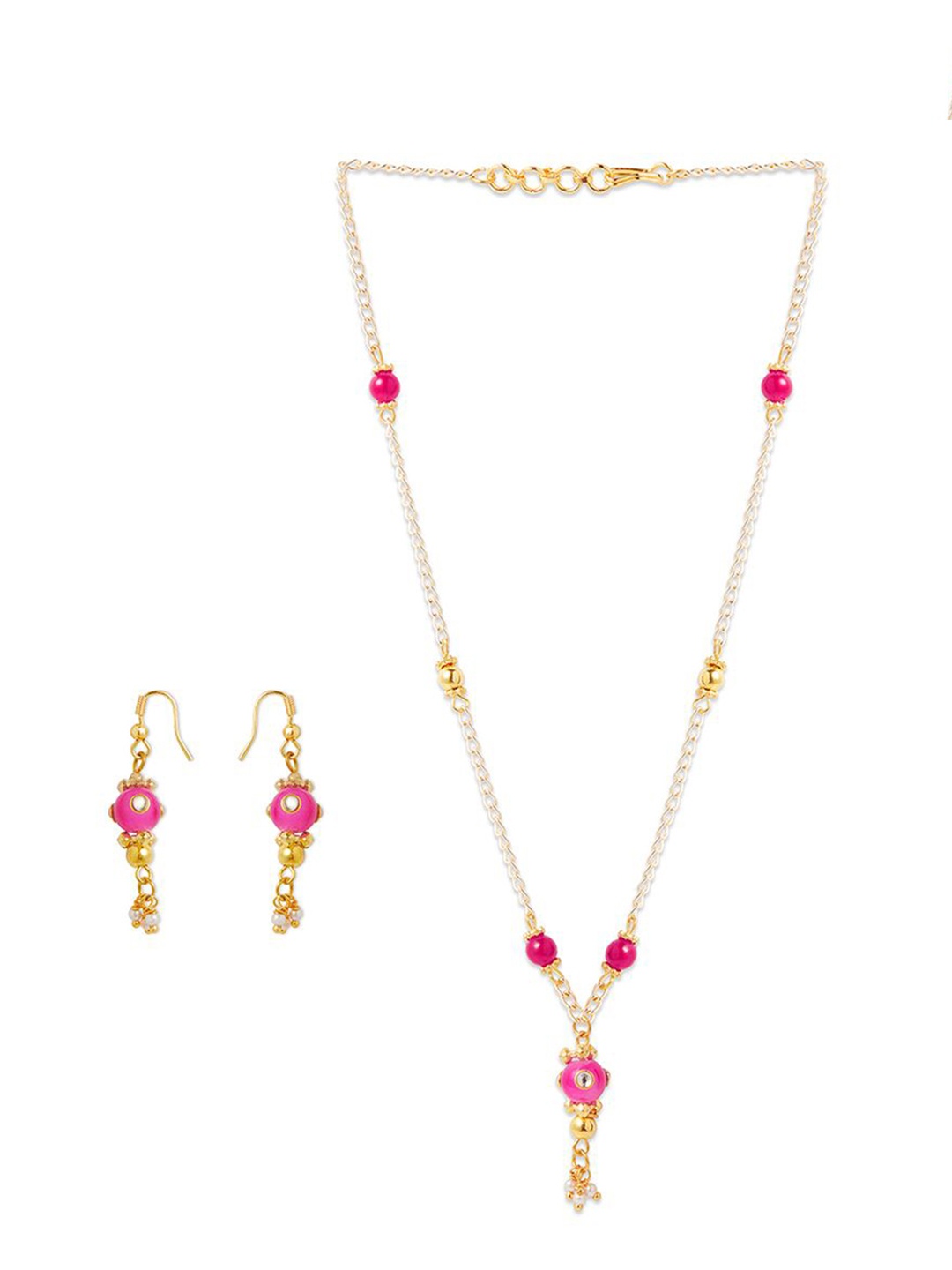 

RIBBON CANDY Beaded Jewellery Set, Gold