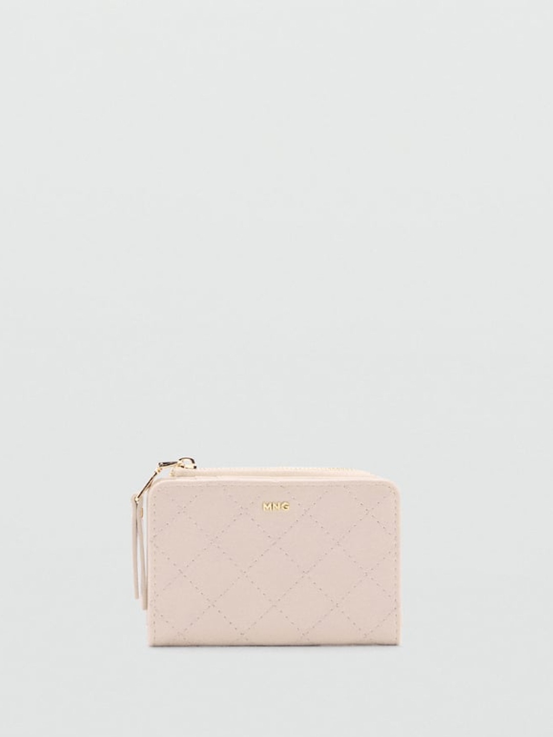 

MANGO Women Quilted Two Fold Wallet, Off white