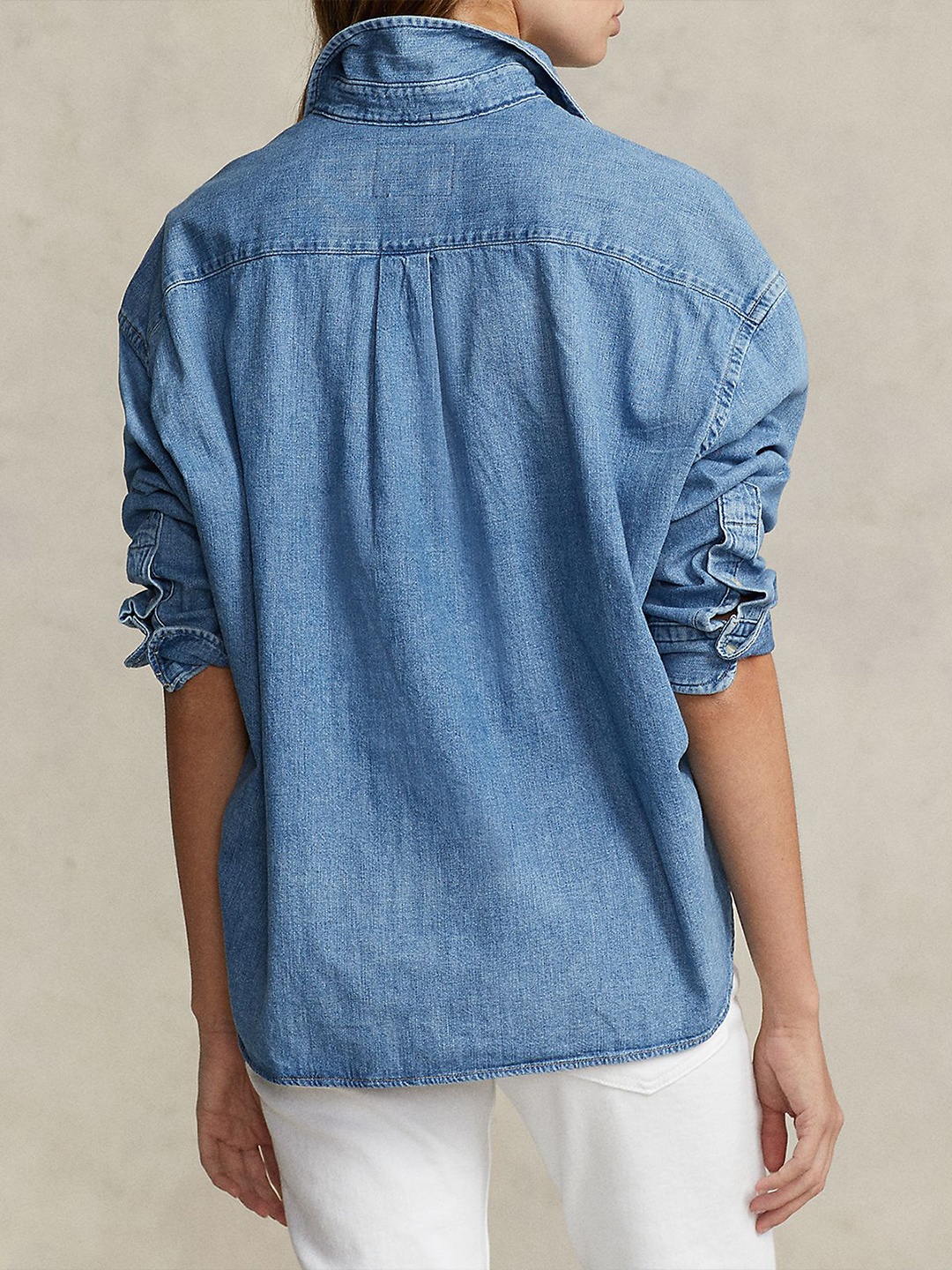 

Polo Ralph Lauren Women Cotton Slim-Fit Shirts, Blue