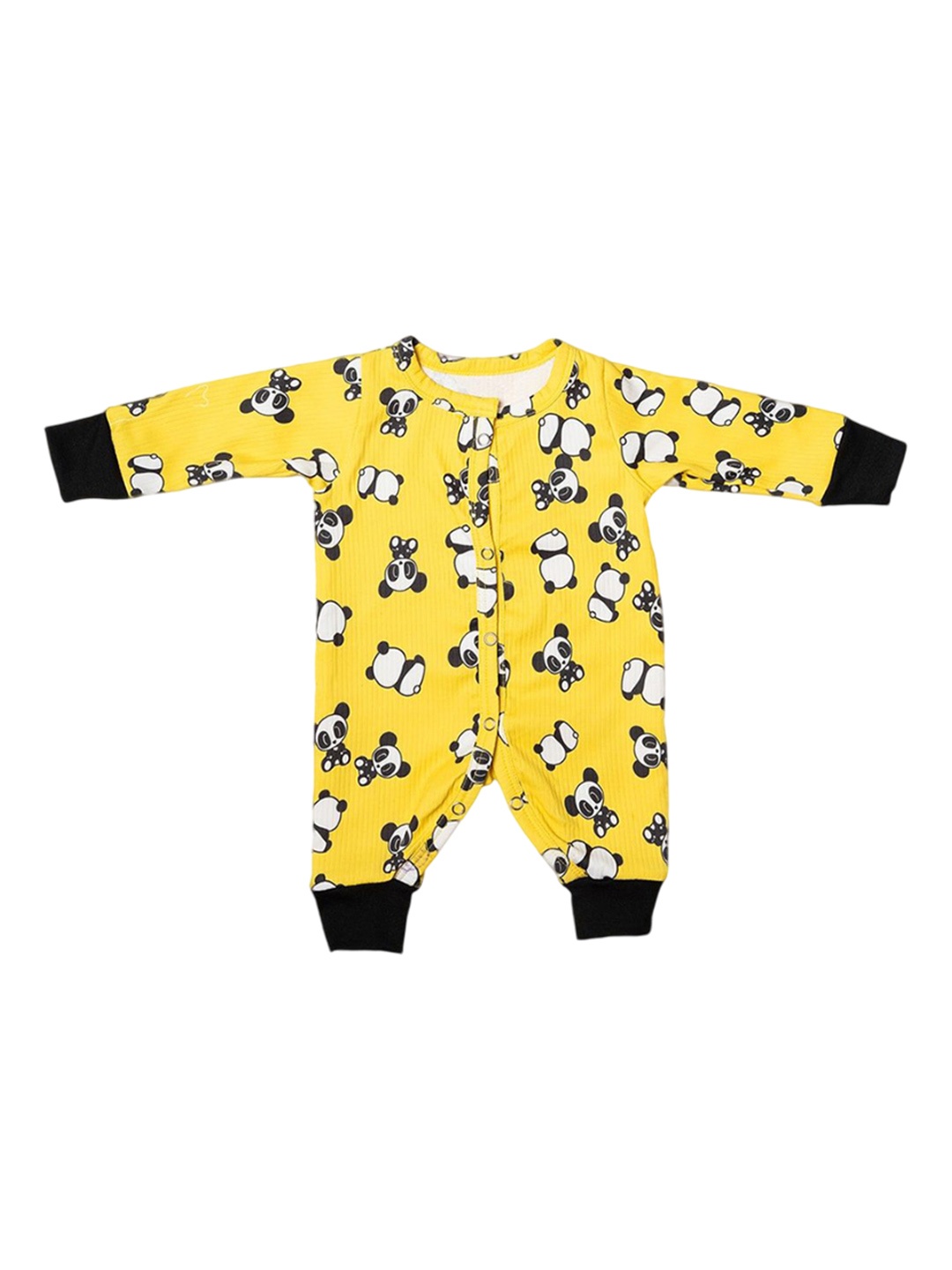 

BAESD Infants Graphic Printed Round Neck Romper, Yellow