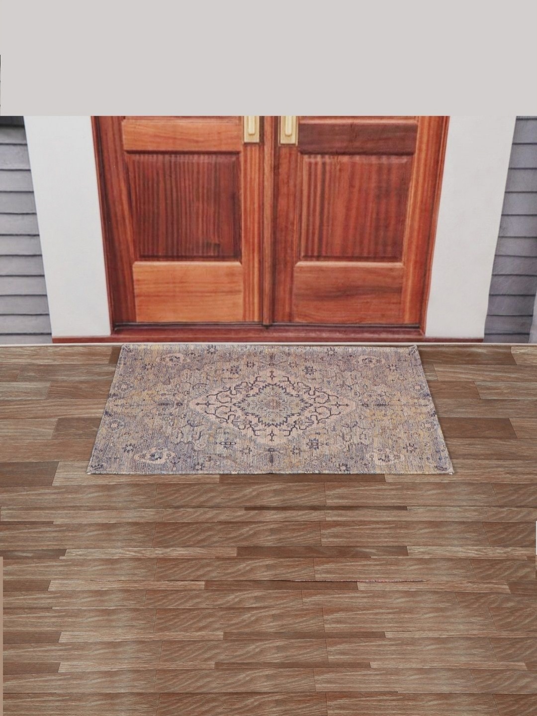 

BELLA TRUE Blue Printed Anti-Skid Doormats