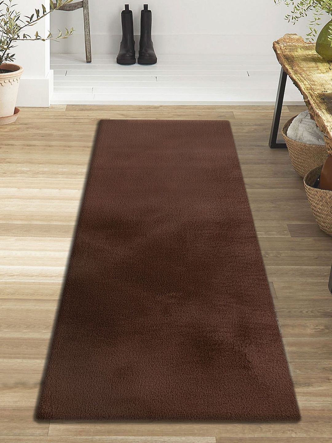 

OBSESSIONS Brown Printed Water Repellent Bedside Runners