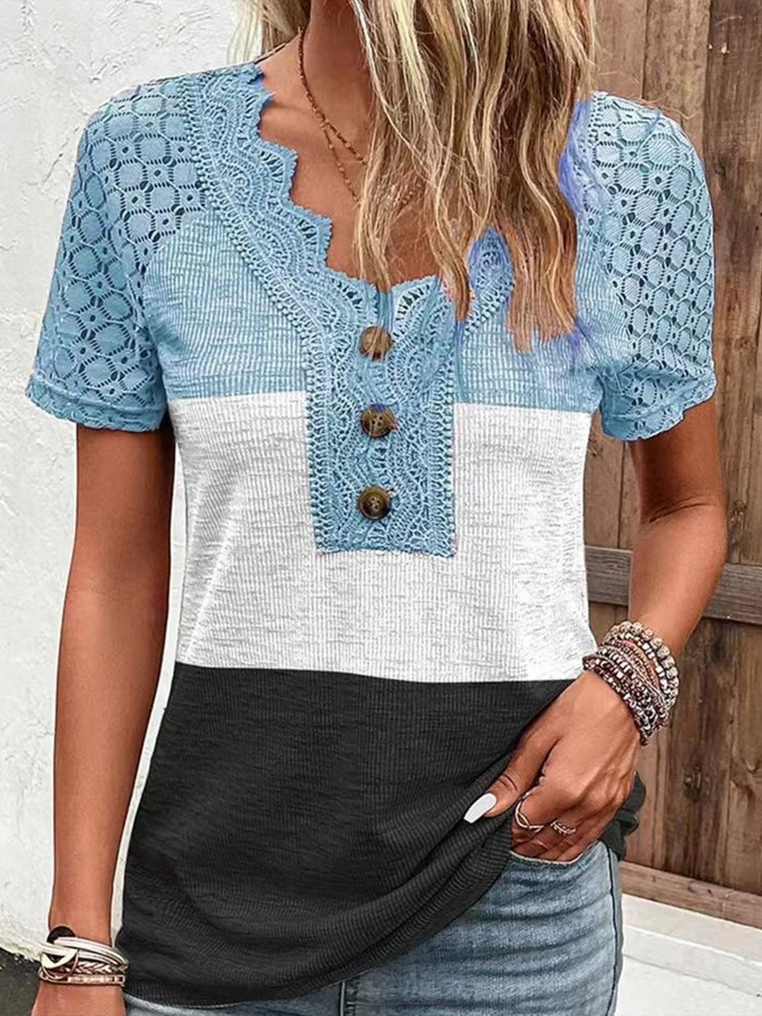 

StyleCast Shirt Style Top, Blue