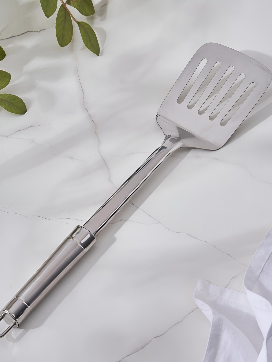 

Home Centre Grey Stainless Steel Slotted Turner, Silver