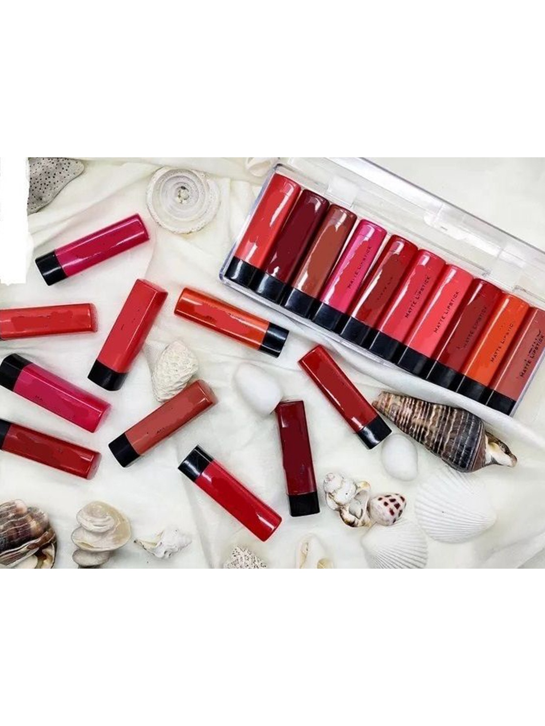 

YELGO Multicolor Set Of 10 Matte Lipstick, Multi