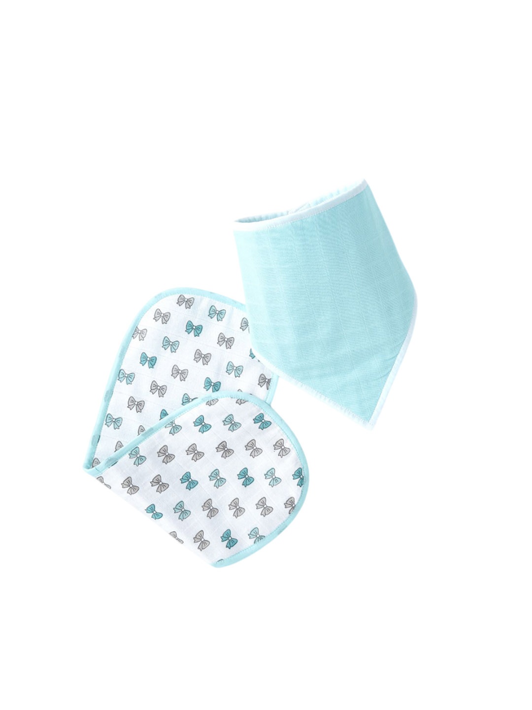

The White Cradle Infants Printed Bibs & Burp Cloth, Blue