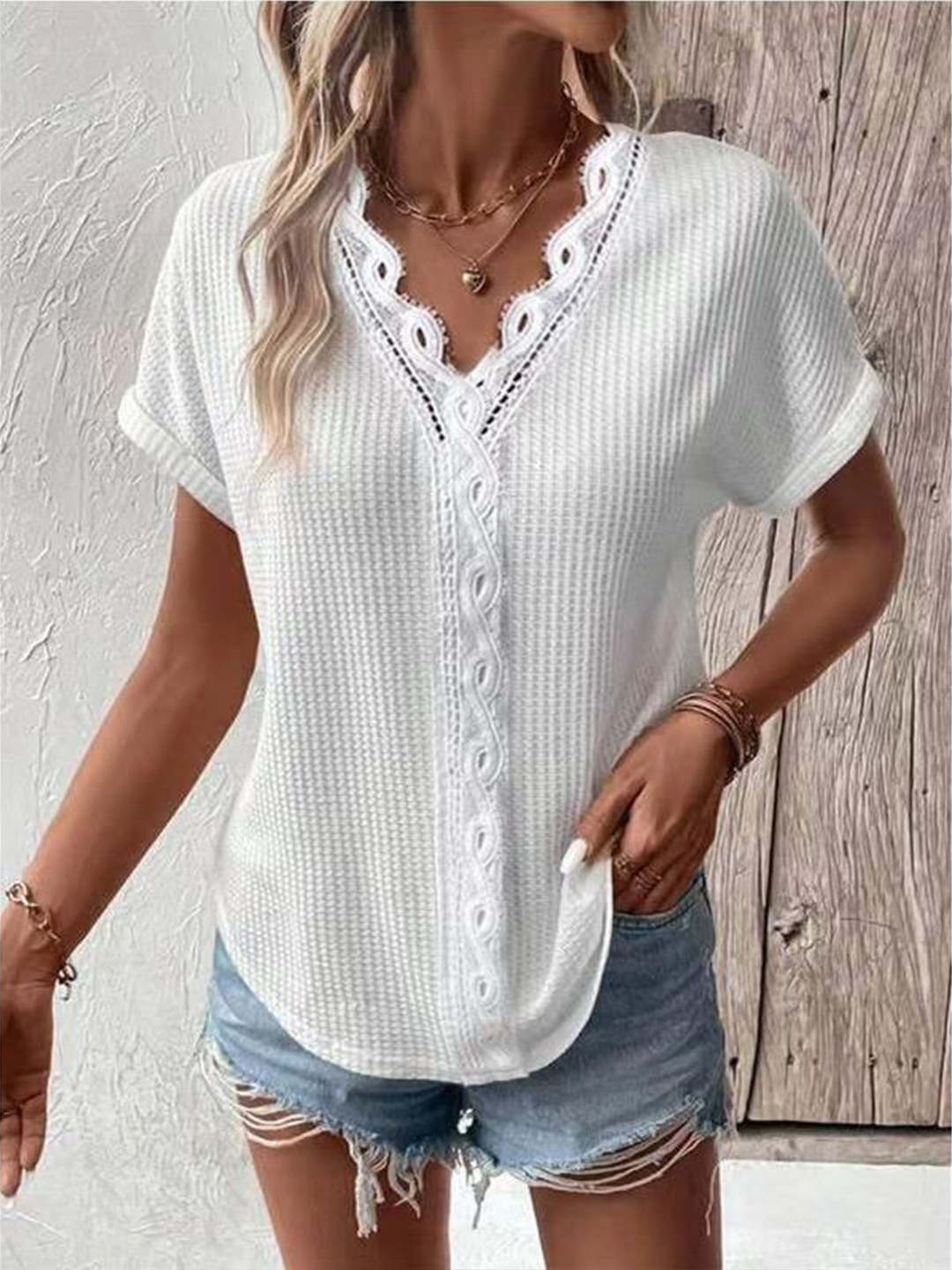 

StyleCast Shirt Style Top, White