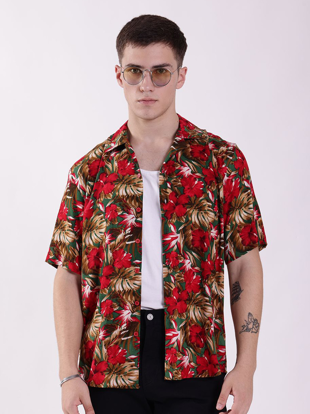 

RAYONBAY Men Relaxed Floral Opaque Printed Casual Shirt, Multi
