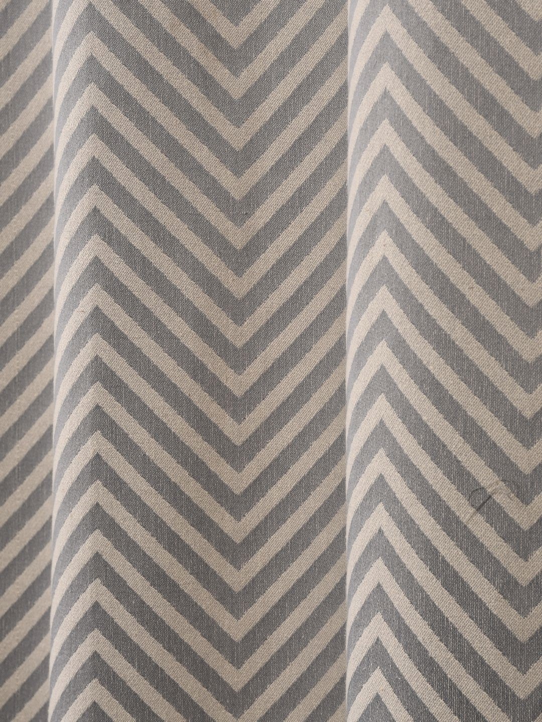 

Saral Home Grey & Off White Geometric Room Darkening Window Curtain