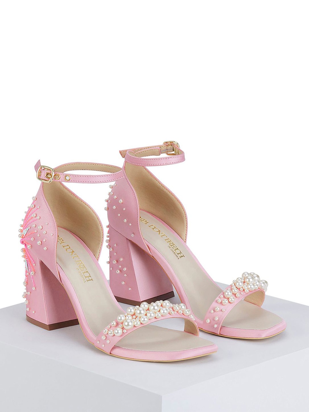 

Papa Don't Preach Block Sandals, Pink