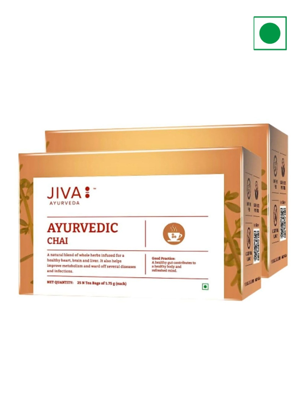 

Jiva Set Of 2 Ayurvedic Tea- 25N Each, White
