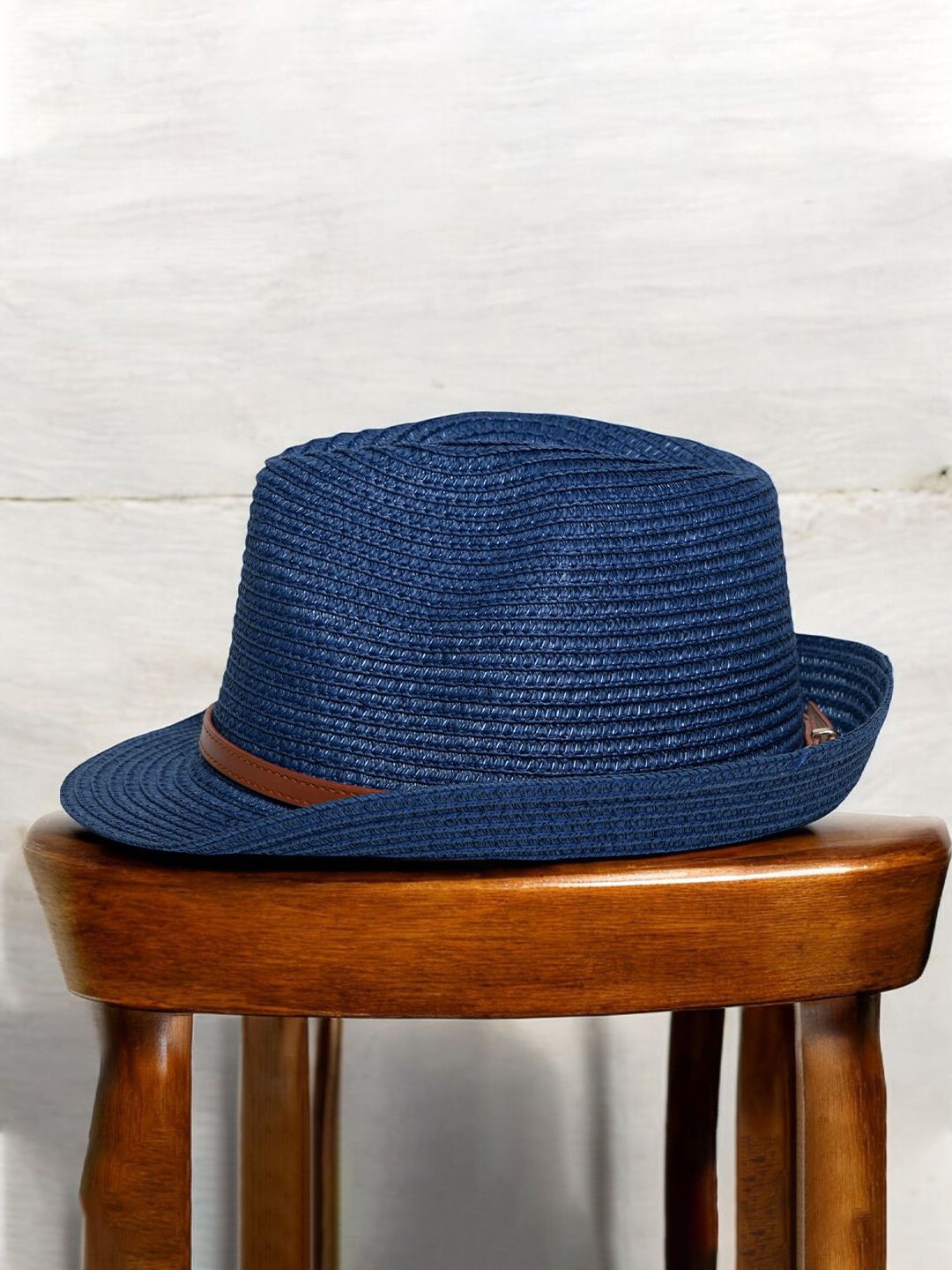 

CHOKORE Women Navy Blue Self Design Fedora Hat
