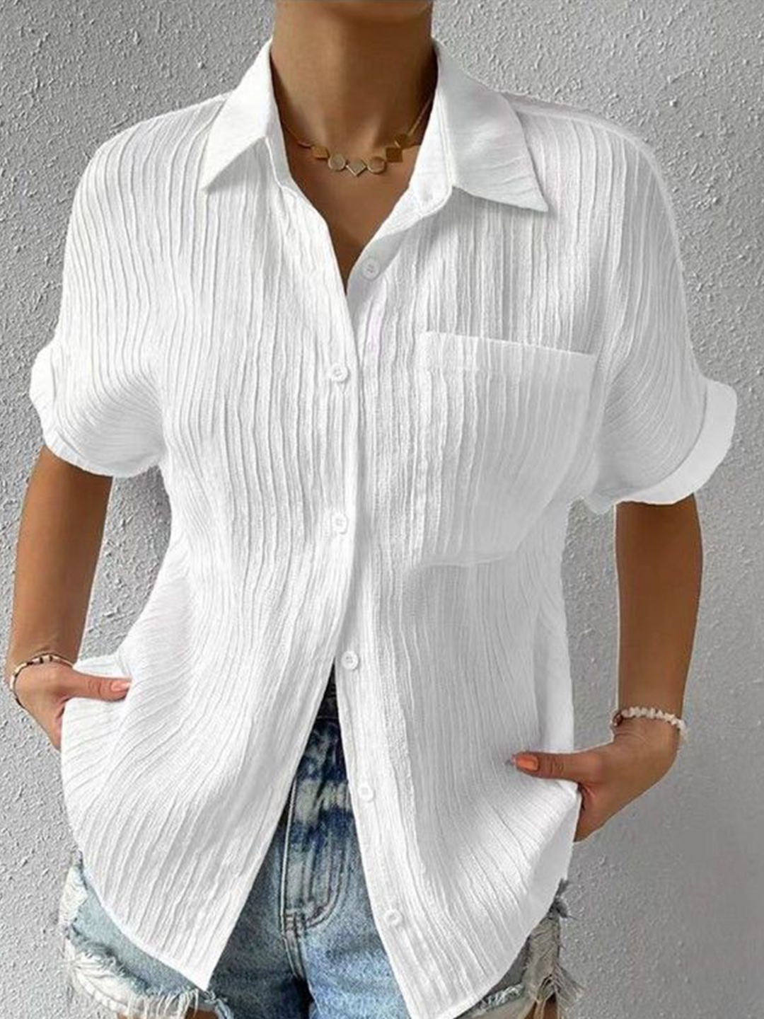 

StyleCast Women Opaque Casual Shirt, White