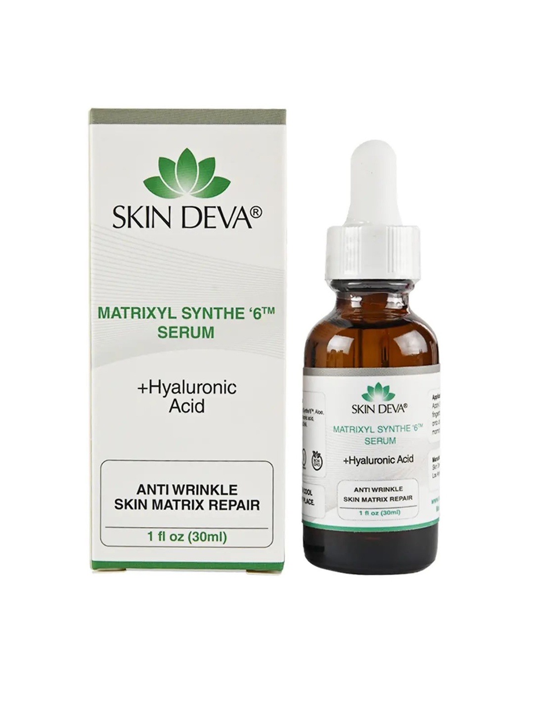 

SKIN DEVA Matrixyl Synthe '6 Serum with Hyaluronic Acid- 30ml, Transparent