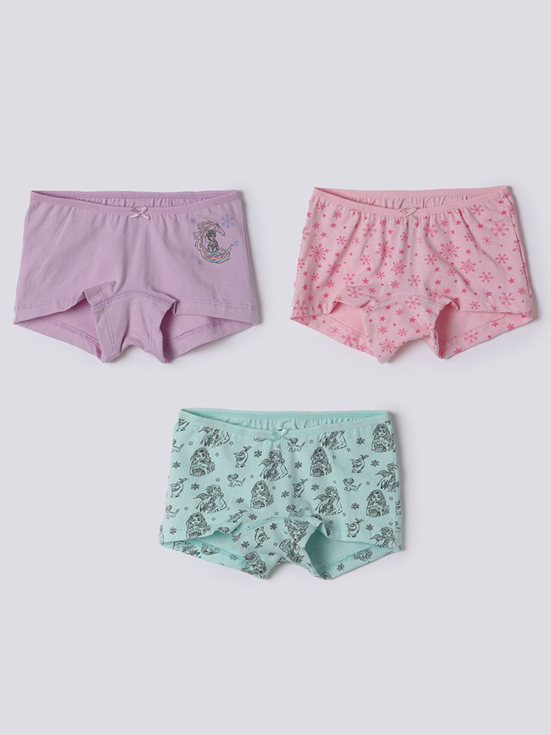 

Fame Forever by Lifestyle Girls Pack Of 3 Printed Cotton Hipster Briefs, Pink
