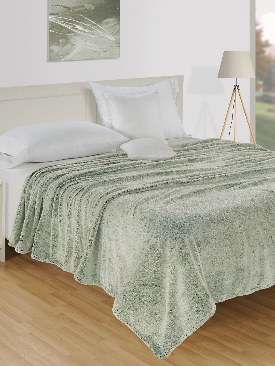 

SWAYAM Snunggle Green AC Room Double Bed Dohar With Bag