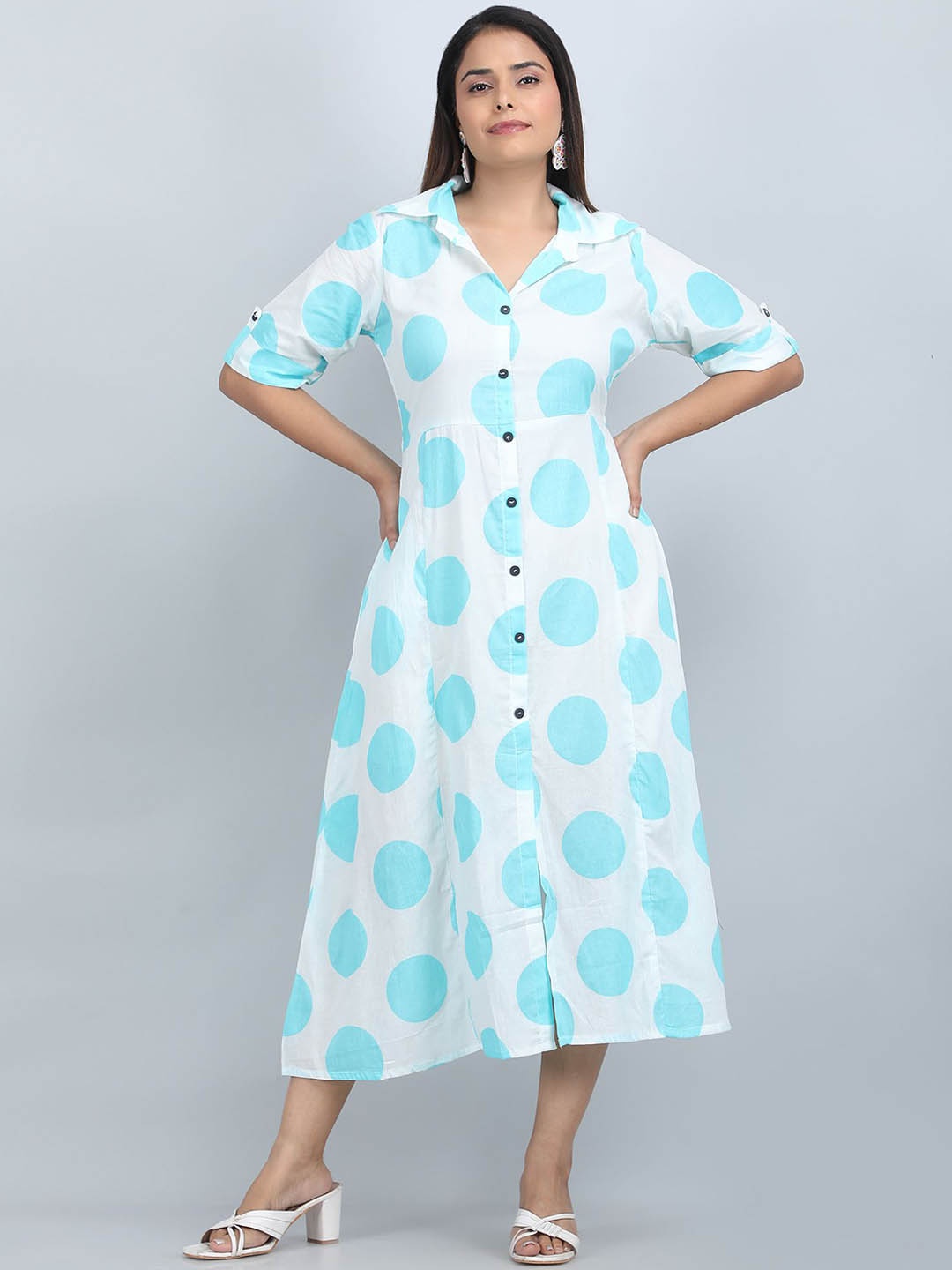 

SHIFORY Women Floral Printed Thread Work Kurta, White