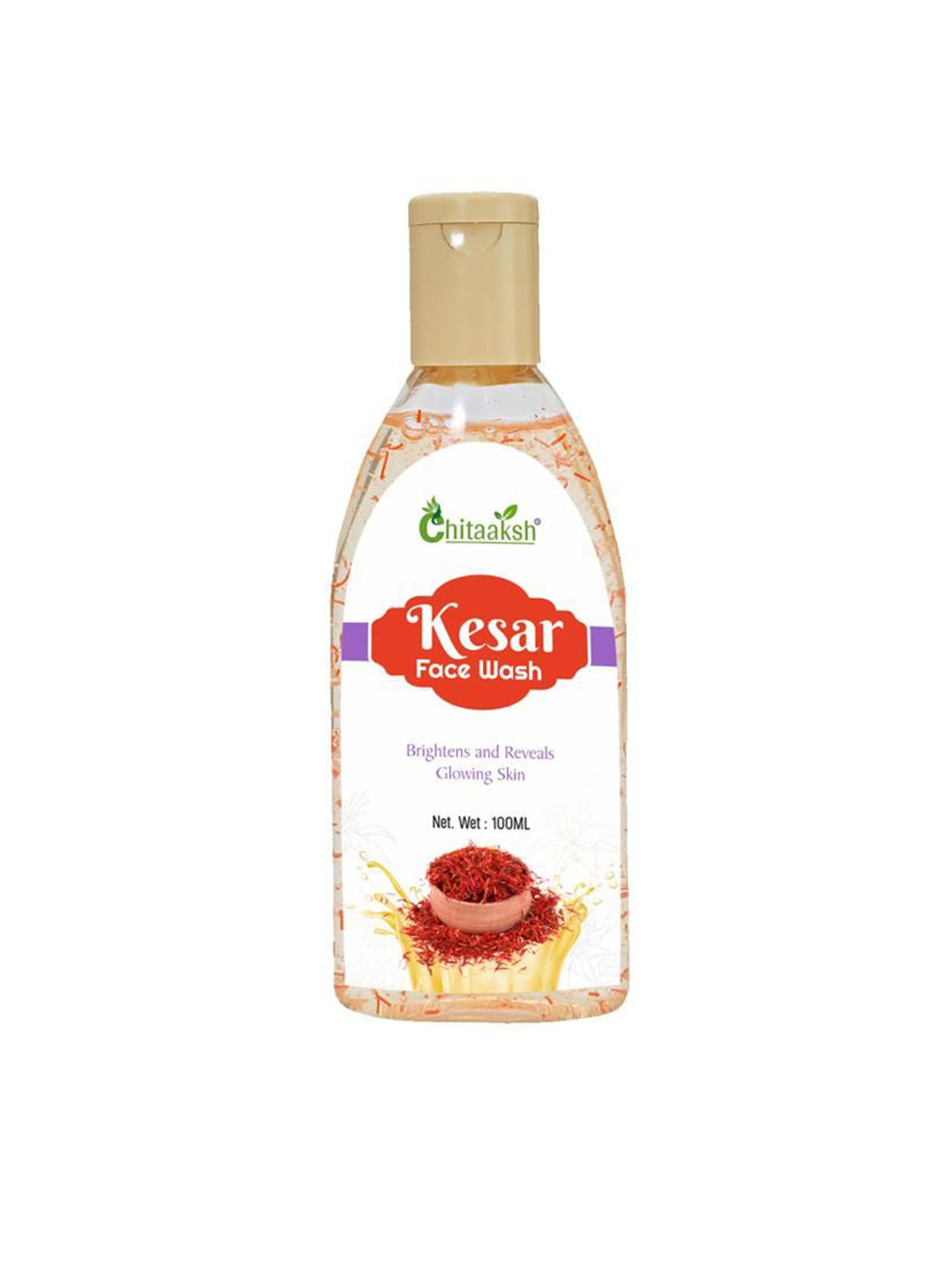 

Chitaaksh Kesar Brightening Facewash-100 ml, Yellow