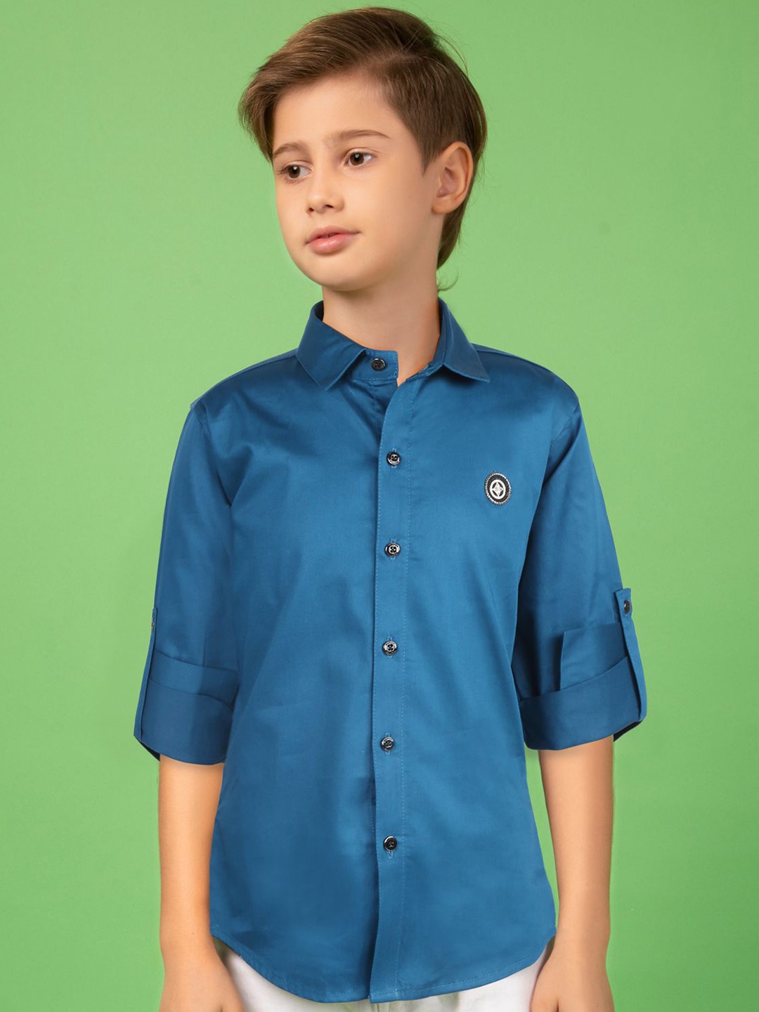 

MashUp Boys Classic Opaque Casual Shirt, Blue