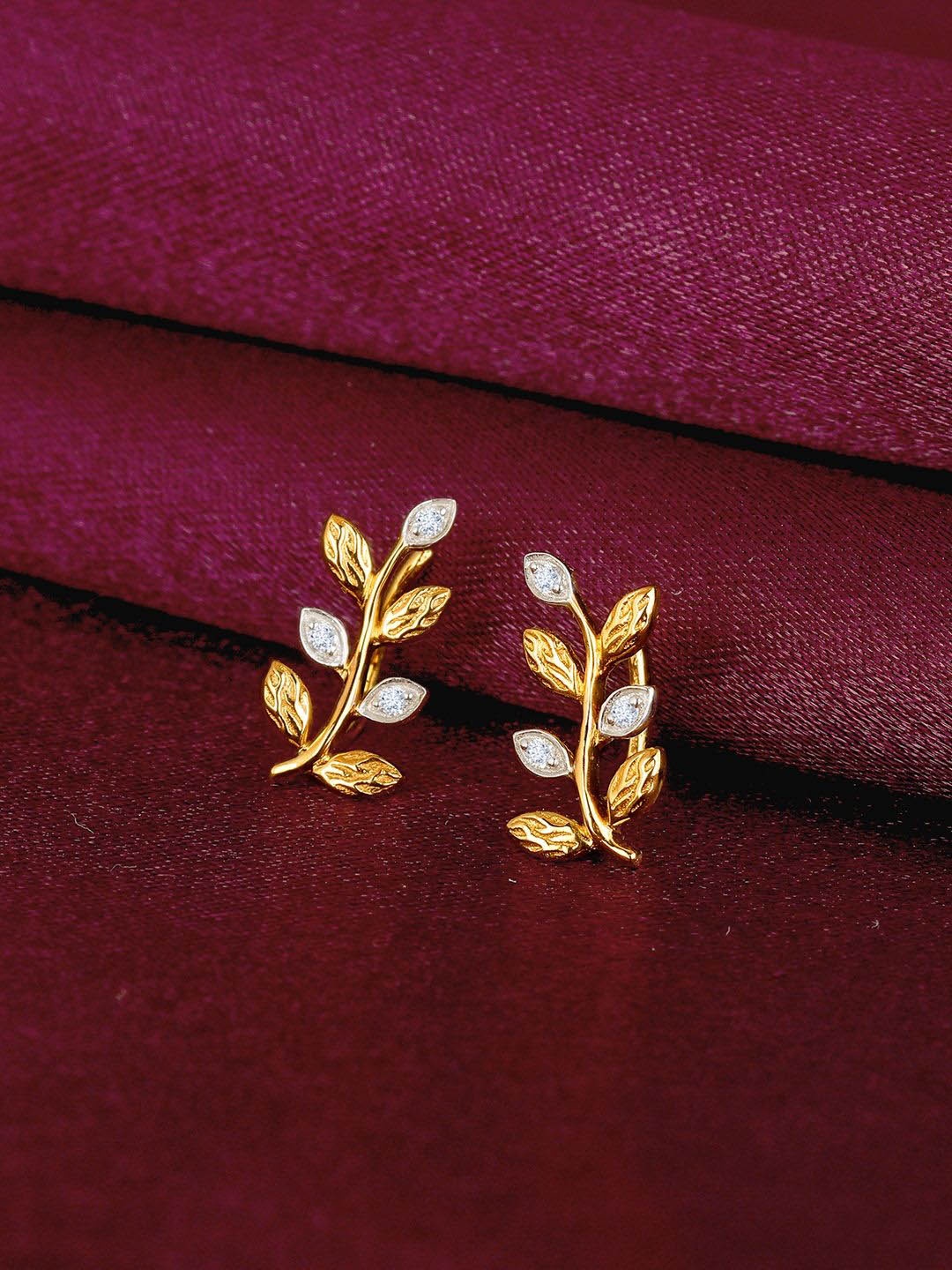 

GIVA 14K BIS Hallmark Yellow Gold Diamond Earrings