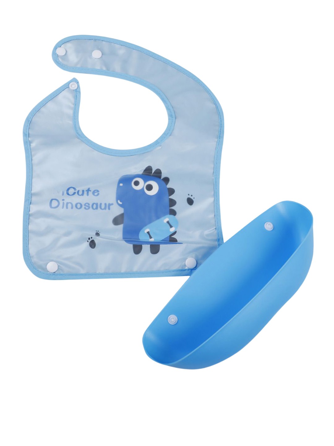 

Baby Moo Infant Girls Printed Waterproof Bibs, Blue