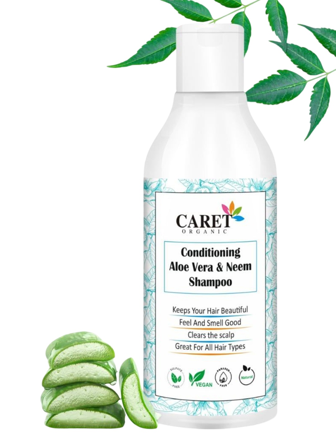 

CARET ORGANIC Set Of 4 Conditioning Aloevera & Neem Shampoo-300ml Each, White