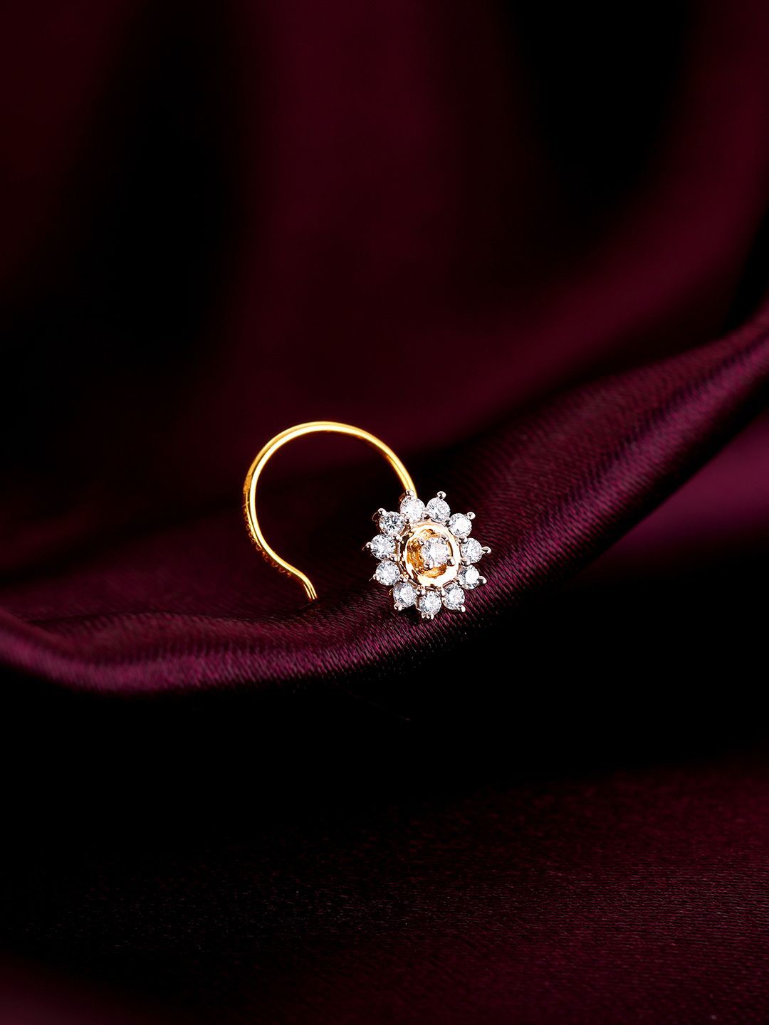 

GIVA 14K BIS Hallmark Yellow Gold Diamond Nosepin