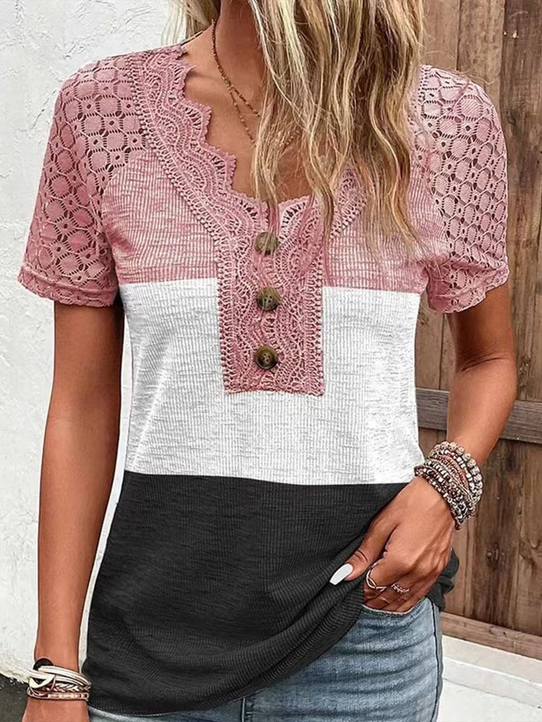 

StyleCast Shirt Style Top, Pink