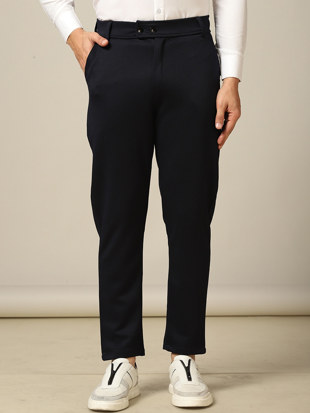 

TAGDO Men Easy Wash Trousers, Navy blue