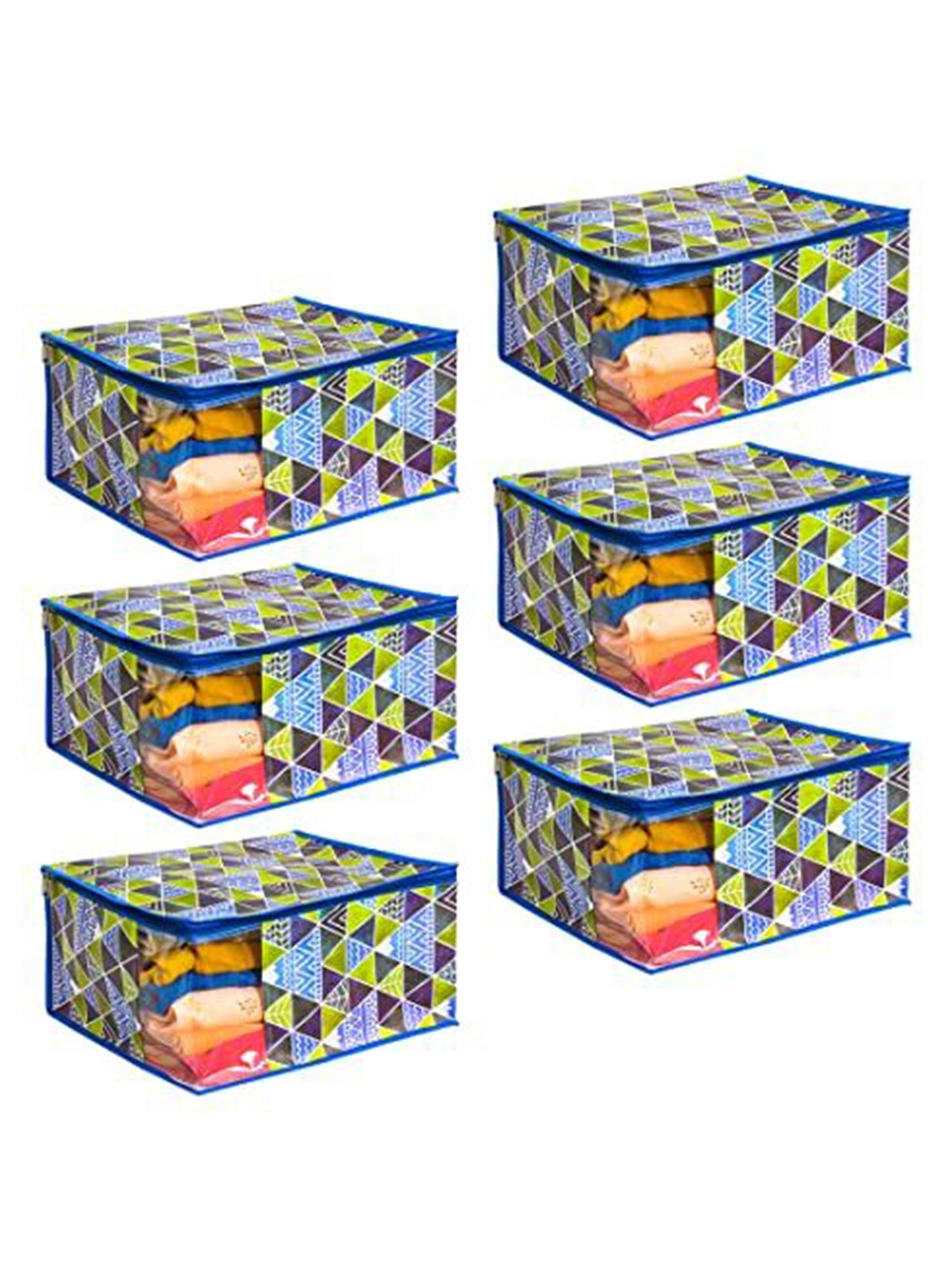 

prettykrafts Blue Set of 6 Regular Drawer Organiser Organisers
