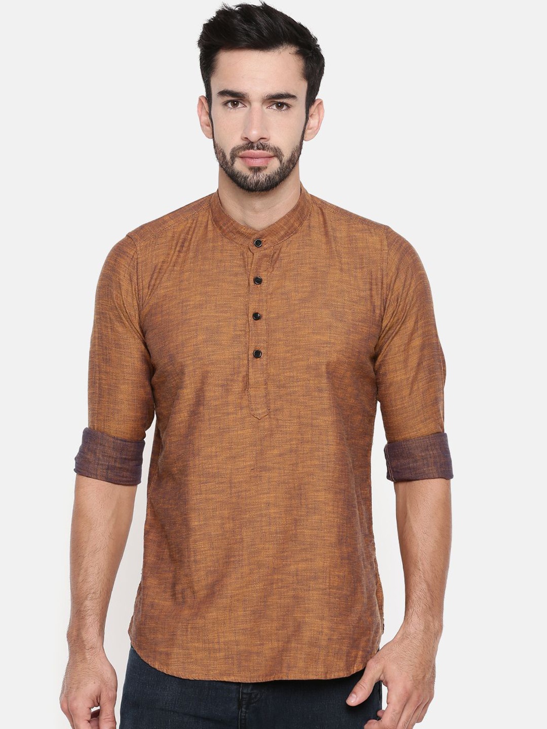 

Cross Court Men Kurta, Brown