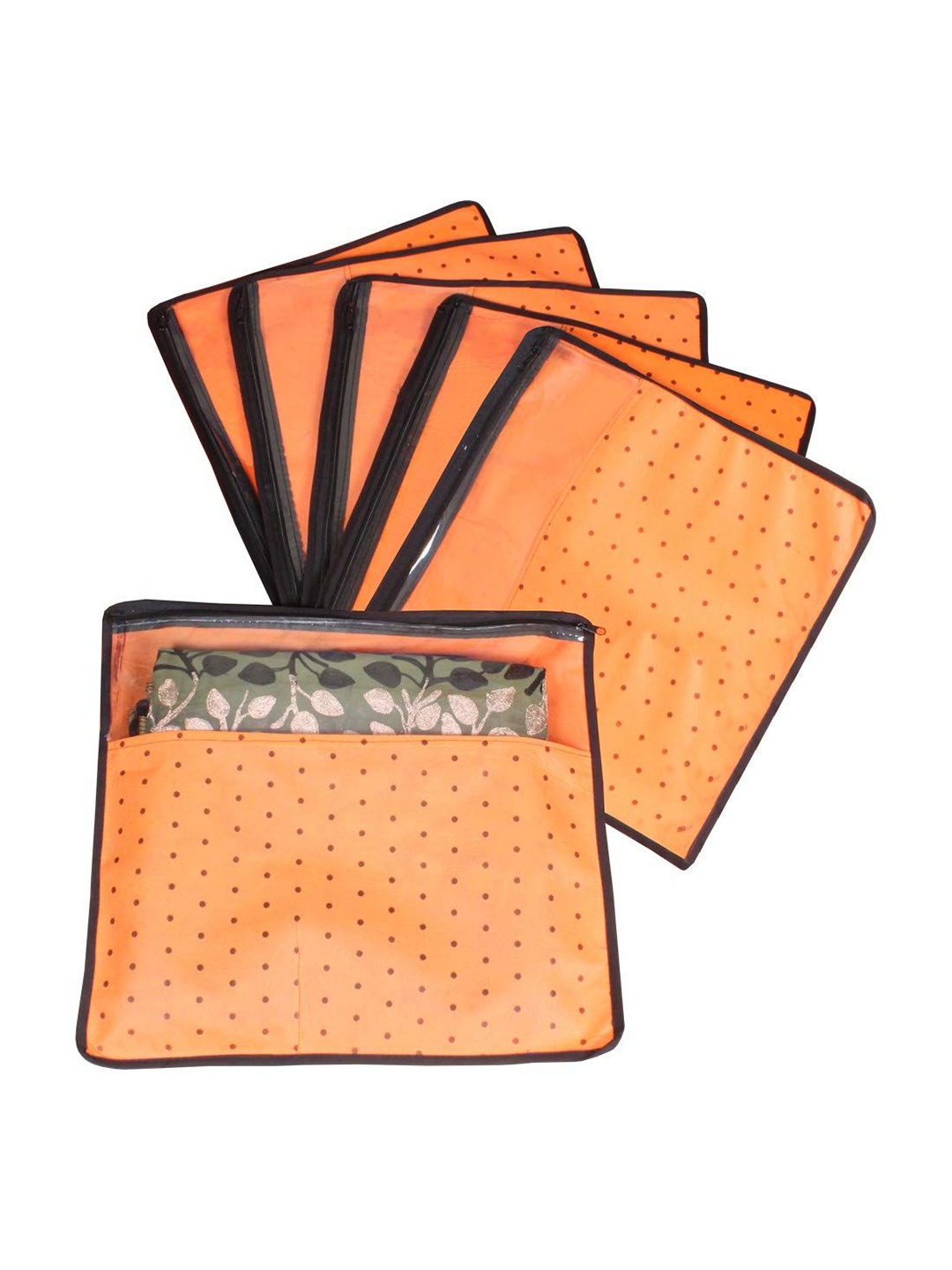 

prettykrafts Orange Set of 6 Regular Drawer Organiser Organisers