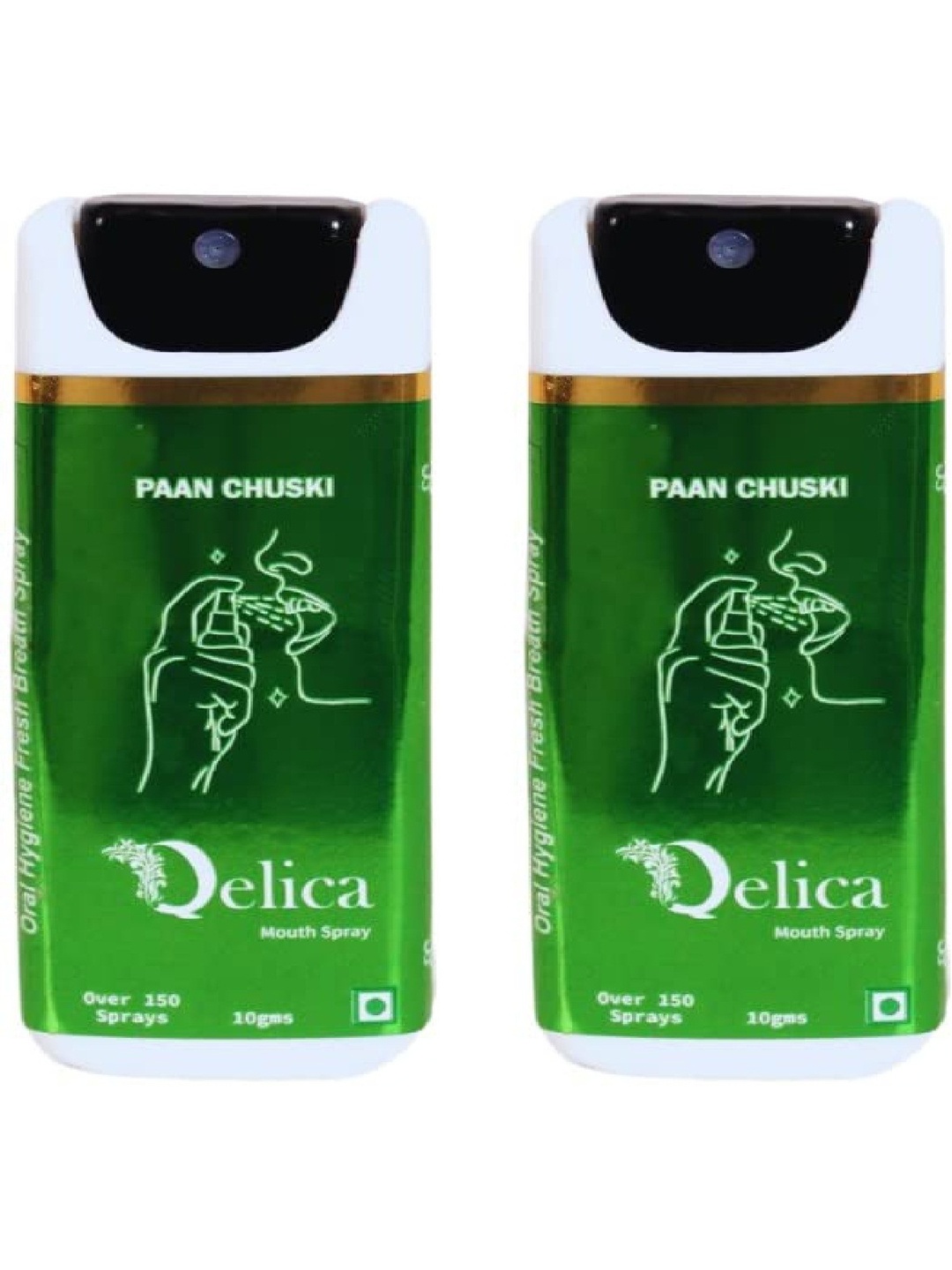 

Qelica Set Of 2 Paan Chuski Fresh Breath Spray-10g Each, Green