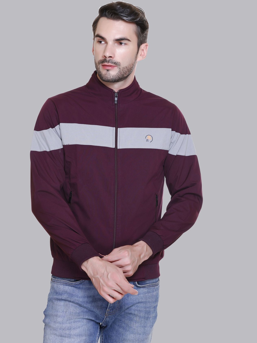 

BARSTOW Men Lightweight Outdoor Bomber Jacket, Burgundy