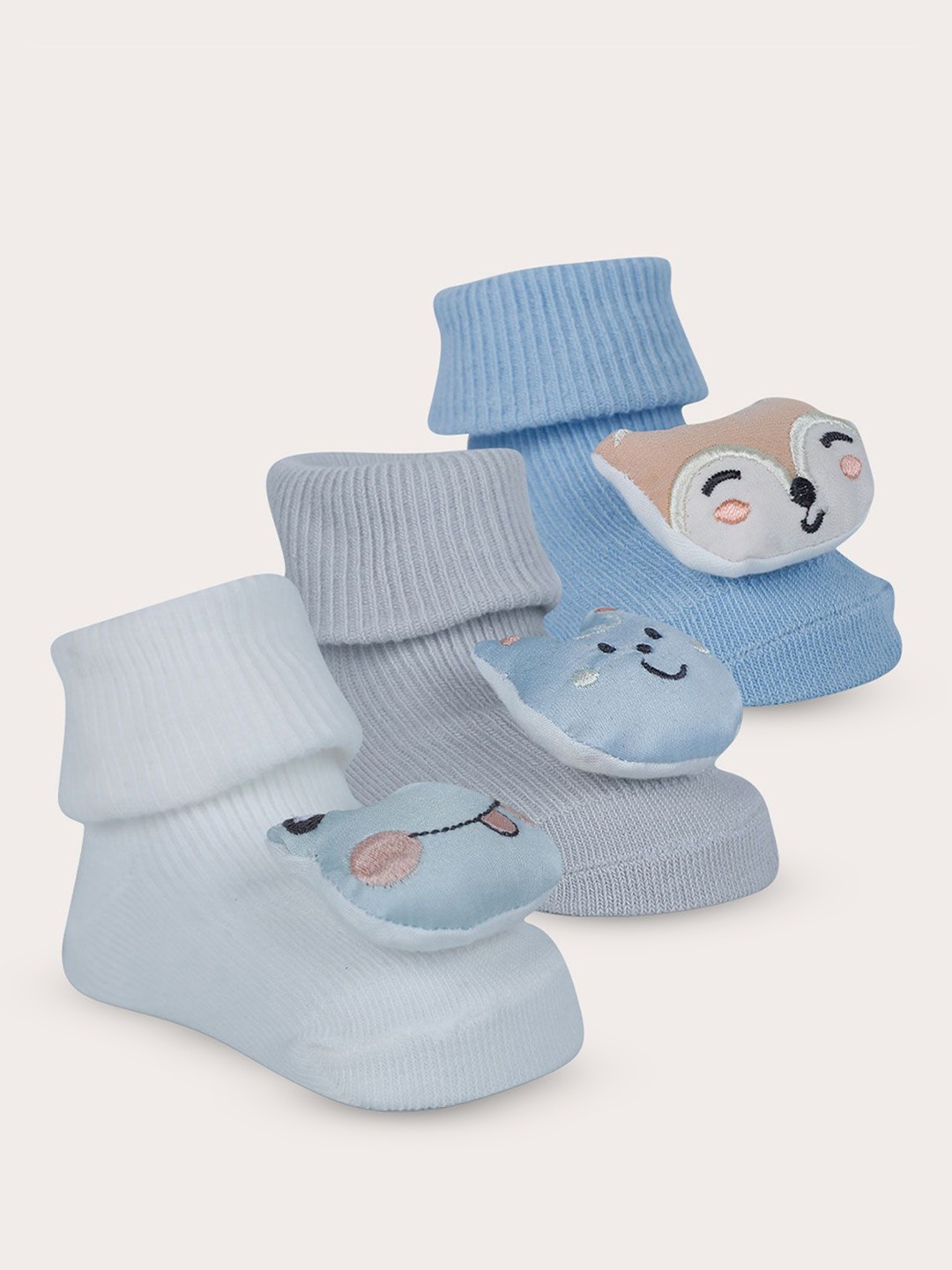 

Baby Moo Unisex Kids Cotton Booties, Blue