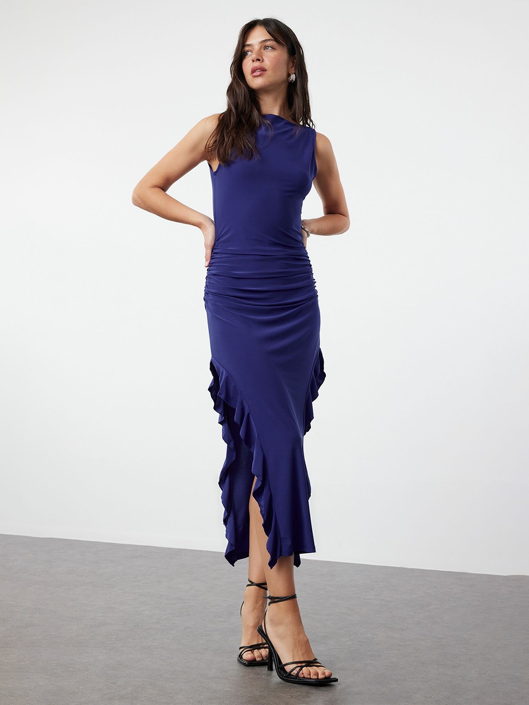 

Trendyol Bodycon Midi Dress, Na