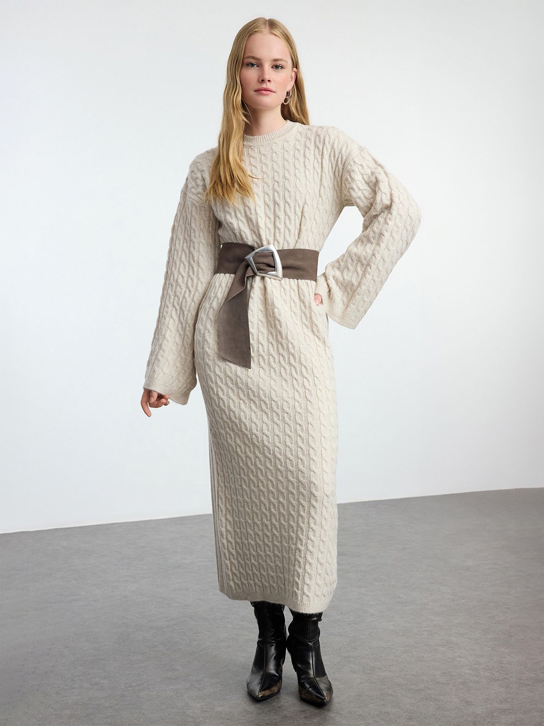 

Trendyol Print A-Line Maxi Dress, Na