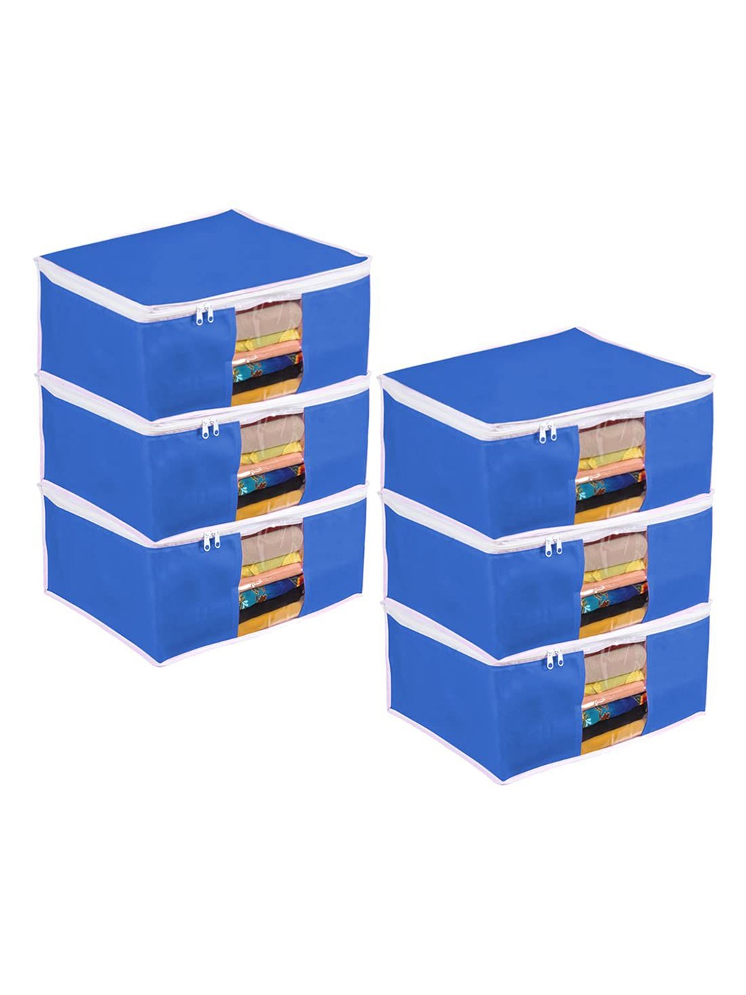 

prettykrafts Blue Set of 6 Regular Drawer Organiser Organisers