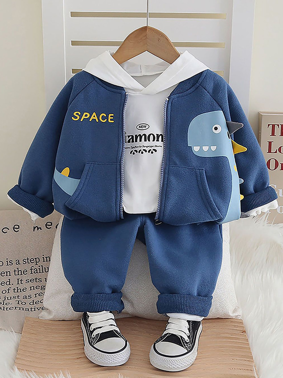 

Little Surprise Box LLP Boys 3Pc Printed Tracksuits, Blue
