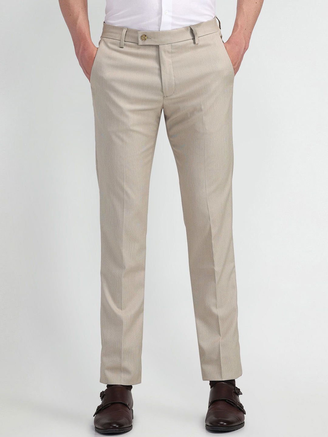 

Arrow Men Urban Slim Slim Fit Trousers, Beige