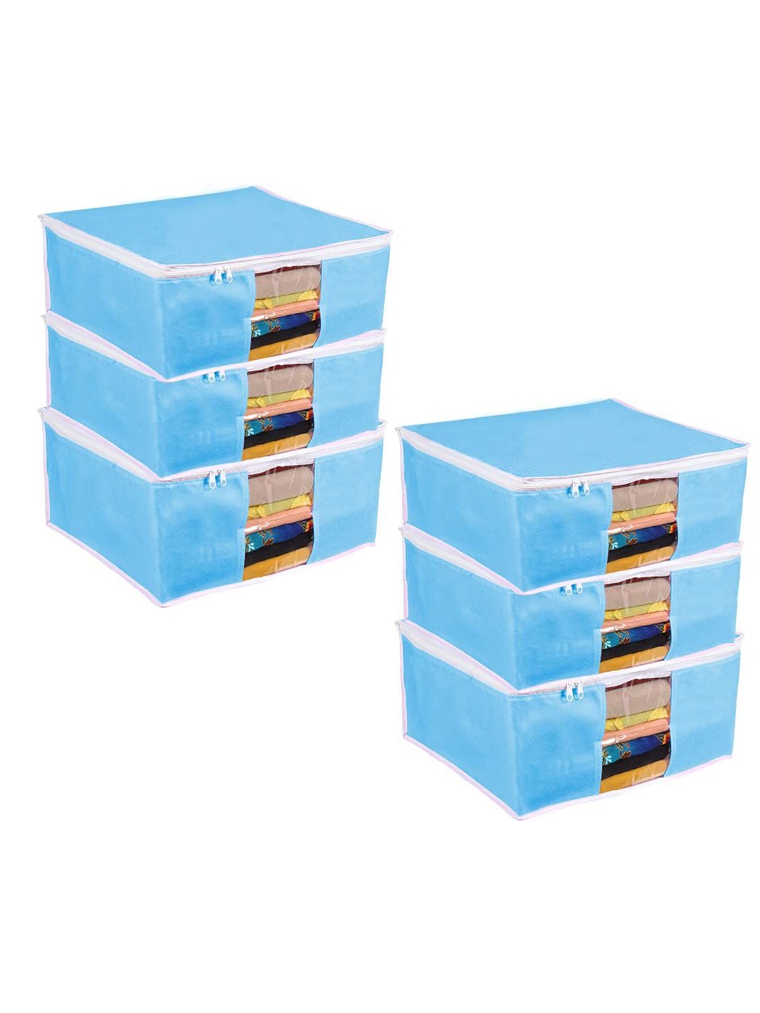 

prettykrafts Blue Set of 6 Regular Drawer Organiser Organisers
