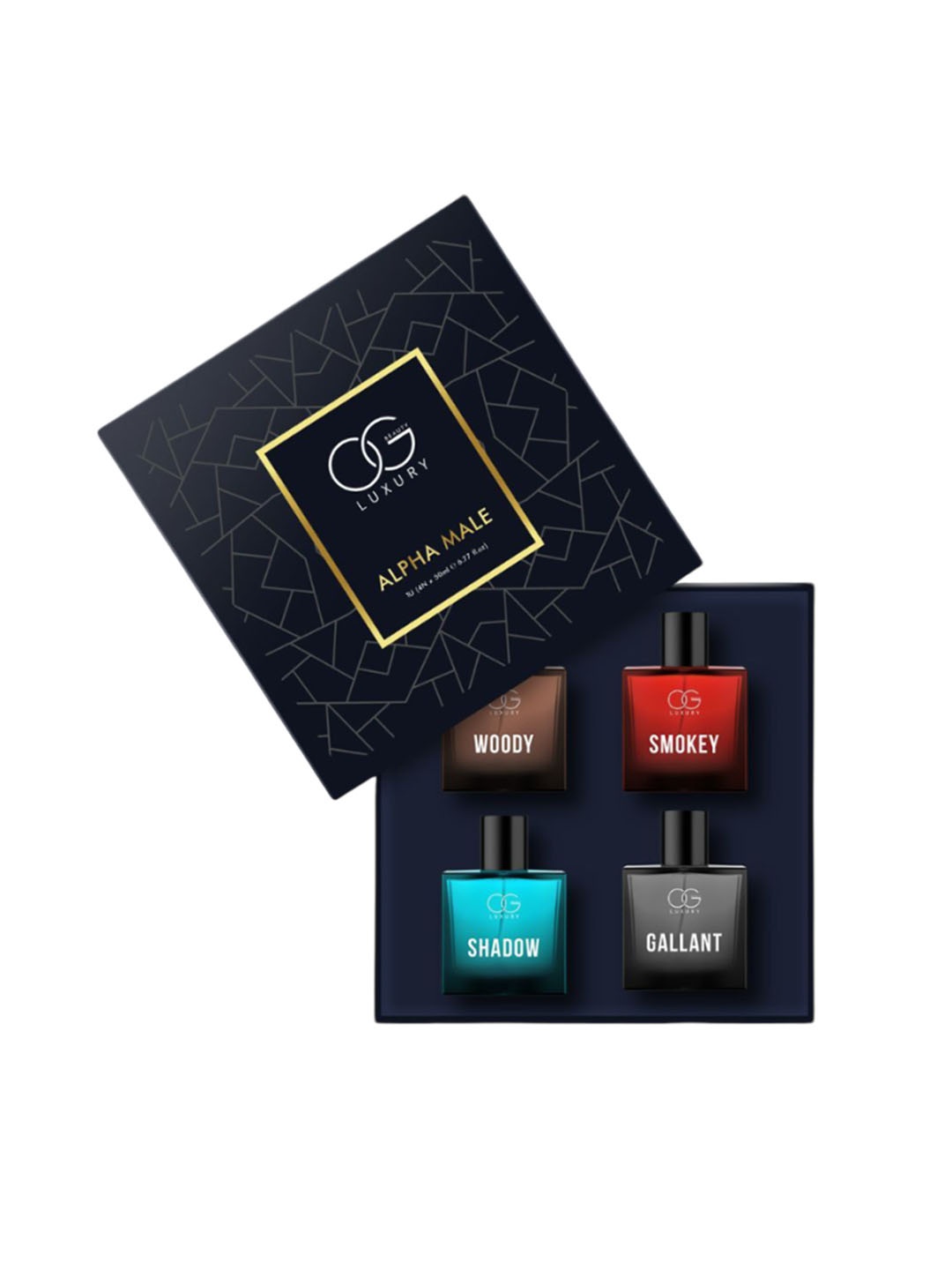 

OG BEAUTY LUXURY Set Of 4 Gallant- Shadow- Smokey & Woody Eau De Parfum- 50ml Each, Blue