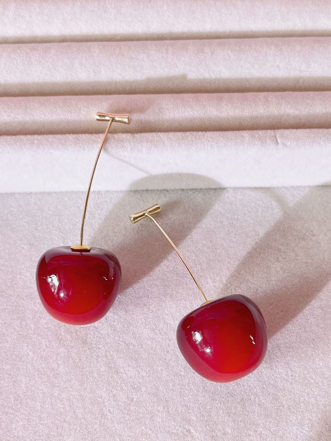 

KRENOZ Classic Drop Earrings, Red