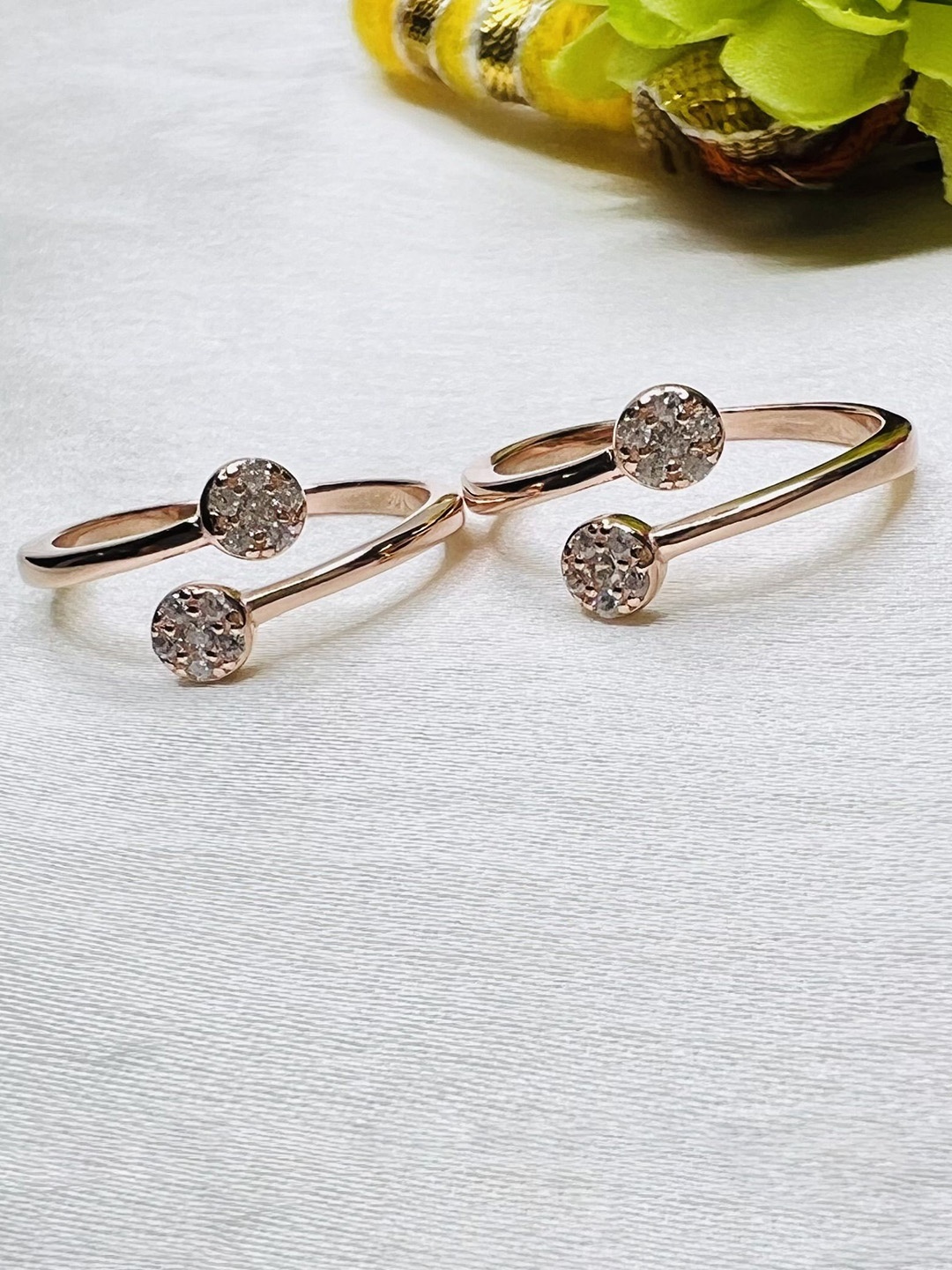 

Arte Jewels Oxidised Toe Rings, Rose gold