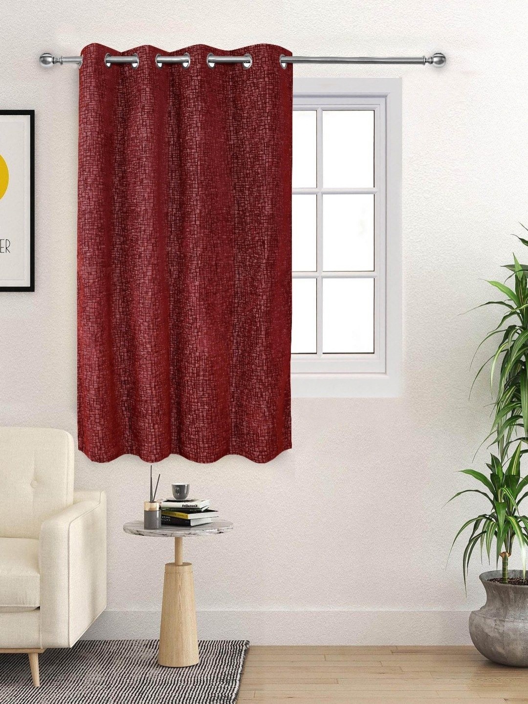 

Saral Home Maroon Black Out Window Curtain