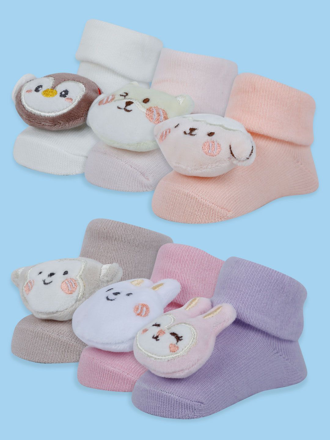 

Baby Moo Girls Cotton Booties, Pink