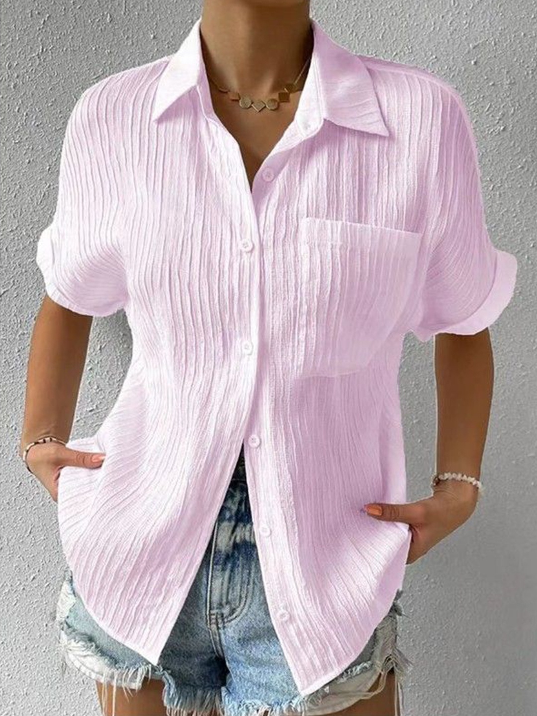

StyleCast Women Opaque Casual Shirt, Pink