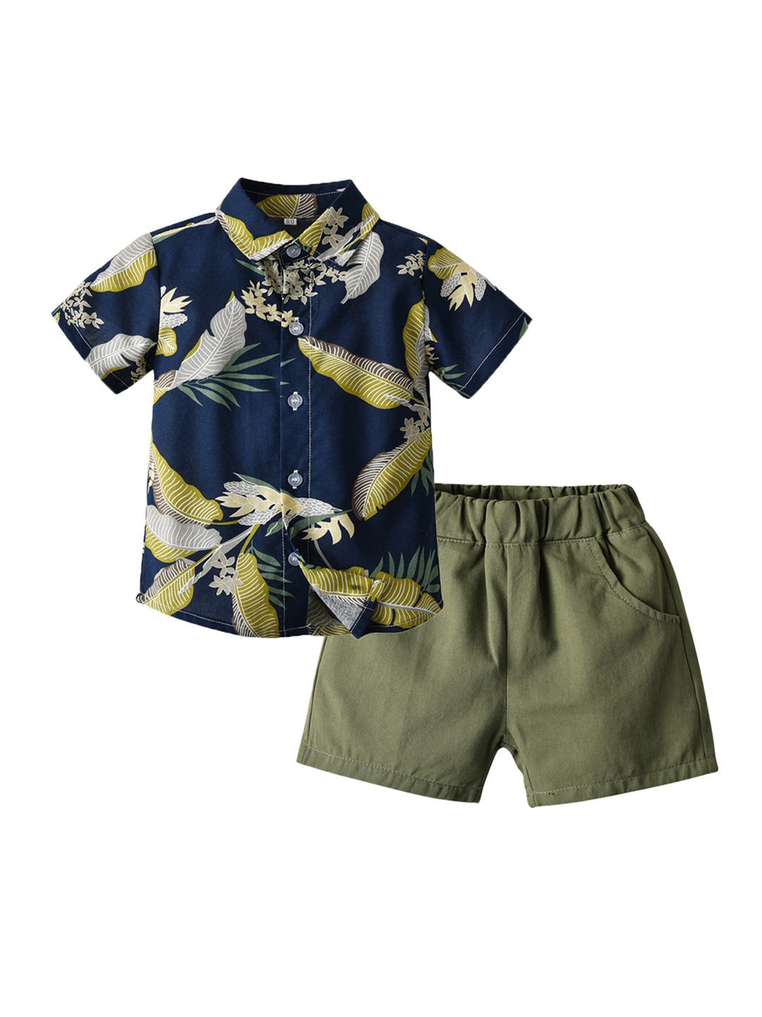 

JC SPARKLE Boys Printed Shirt with Shorts, Navy blue